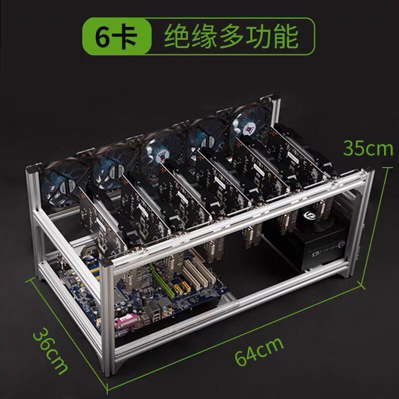 6 8 12 19 GPU Miner Mining Rig - 12 Gpu Open Air Frame Case 评论和价格