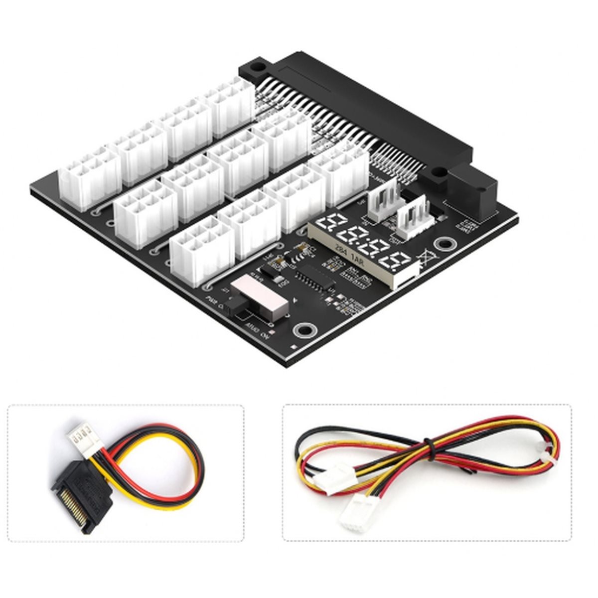 12 Ports PCIe 6Pin Connector B - 2400W Server Psu Breakout Board 评论和价格