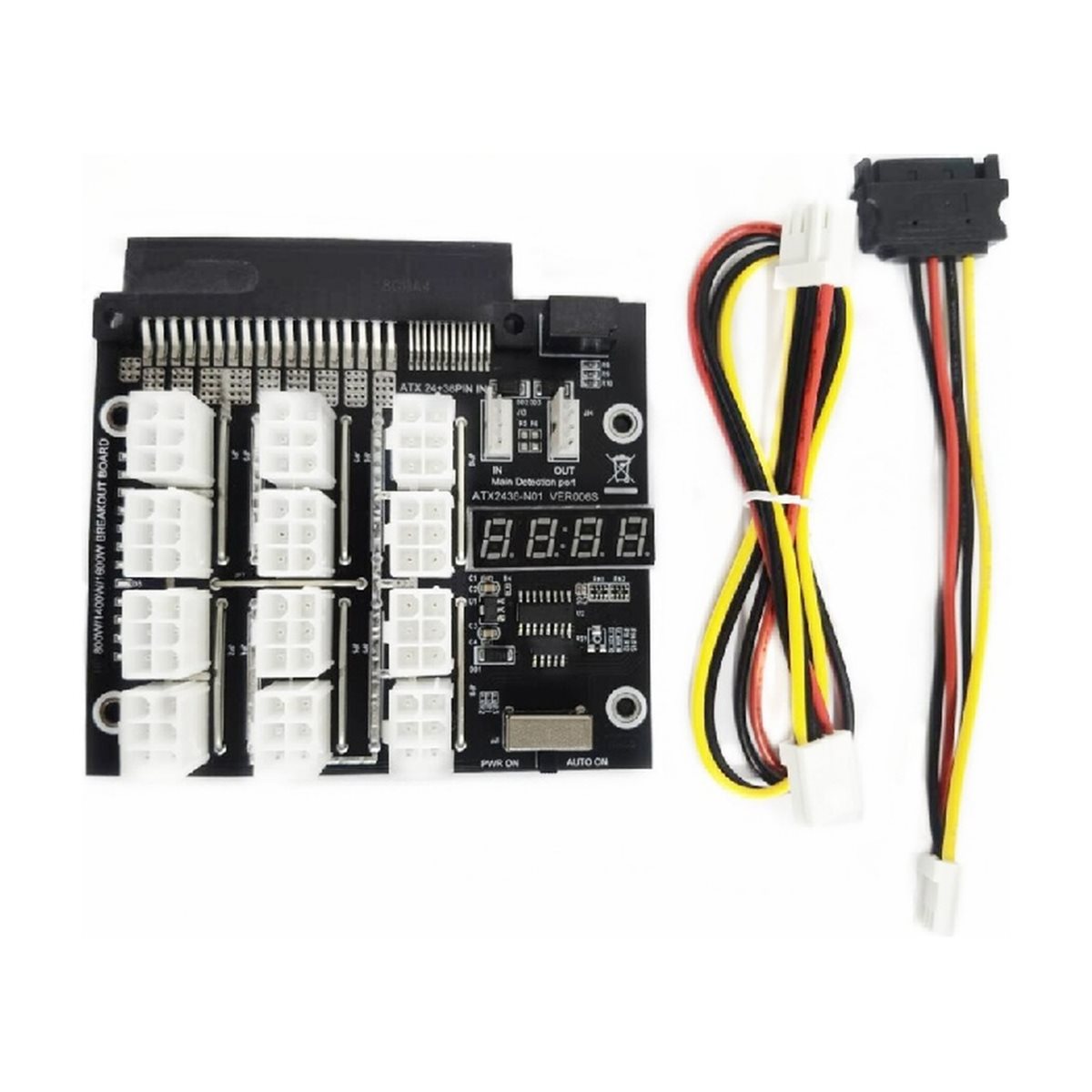 12 Ports PCIe 6Pin Connector B - 2400W Server Psu Breakout Board 评论和价格