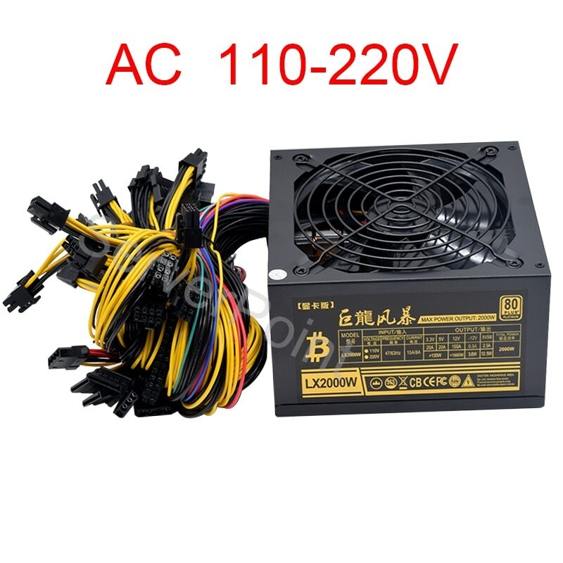 For AC110-220v ATX Pc 2000W Po - 2000W Atx Mining Power Supply 评论和价格