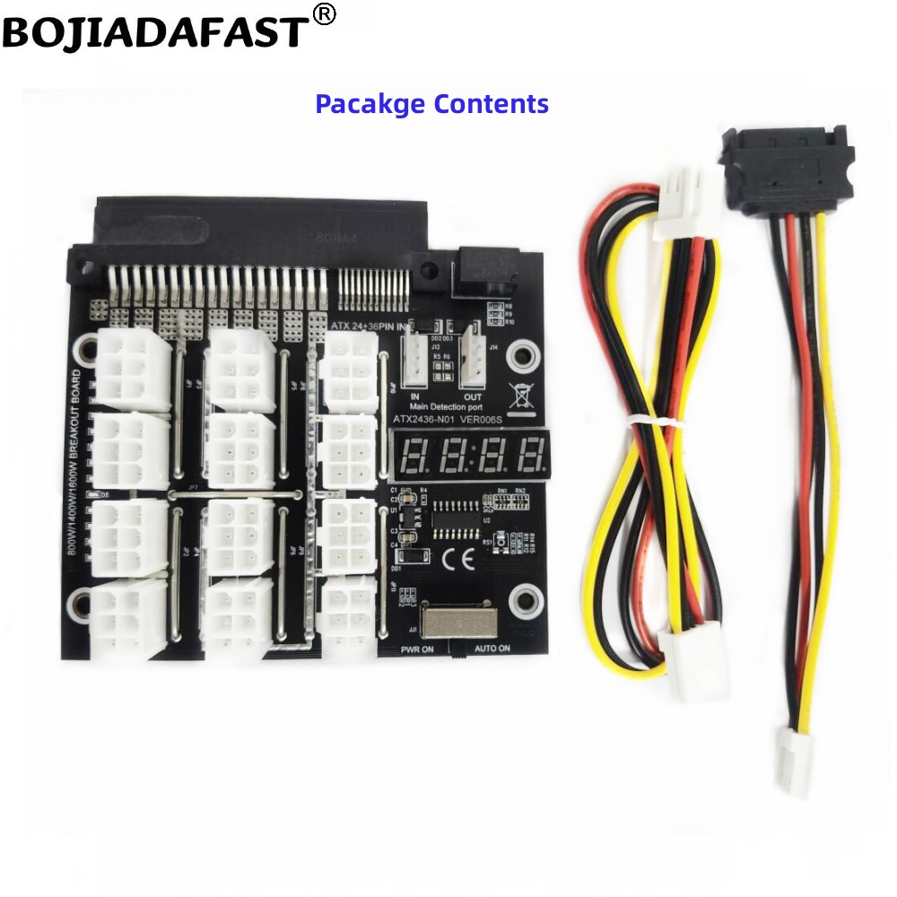 12 Ports PCIE 6Pin Connector S - 2400W Server Psu Breakout Board 评论和价格